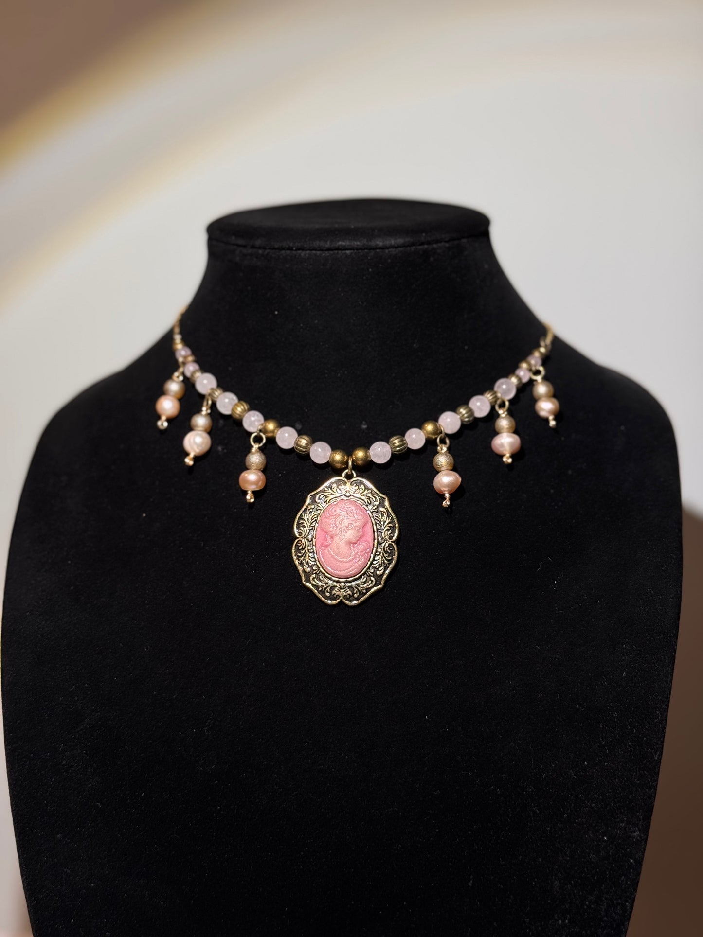 Pink Portrait Necklace