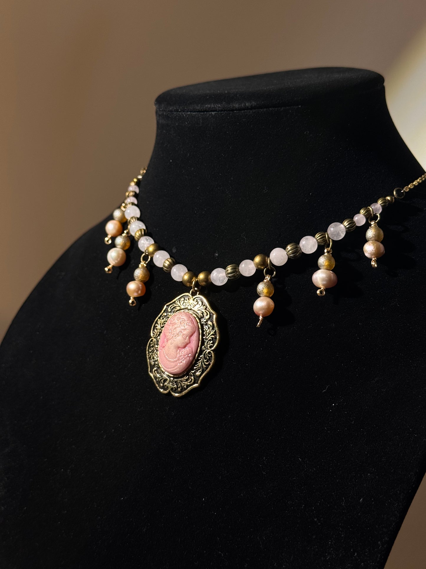 Pink Portrait Necklace